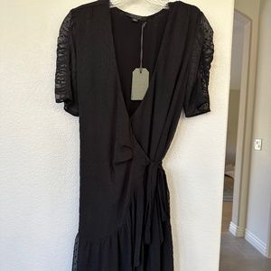 All Saints Sienna Dress, Black, Size 4